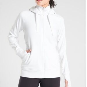 Gently Used - ATHLETA WHITE TRIUMPH HOODIE - SIZE M